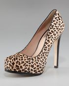 Pour La Victoire Leopard Calf-hair Pump - Lyst