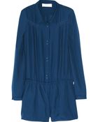 Vanessa Bruno Athé Silk Playsuit - Lyst