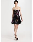 Dolce & Gabbana Silk Chiffon Strapless Dress - Lyst