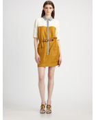Proenza Schouler Belted Silk Dress - Lyst