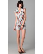 Tucker Sleeveless V-neck Mini Dress - Lyst