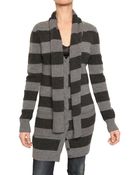 Dolce & Gabbana Striped Knit Wool Cardigan Sweater - Lyst