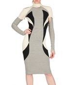 Jean-Pierre Braganza Panelled Wool Jersey Dress - Lyst