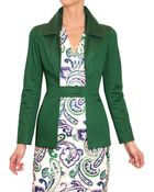 Jil Sander Compact Cotton Satin Stretch Jacket - Lyst