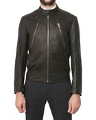 Maison Martin Margiela Double Zip Biker Leather Jacket - Lyst