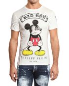 Philipp Plein Mickey Mouse Swarovski Jersey T-shirt - Lyst