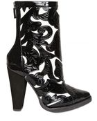 Balmain 110mm Suede & Patent Embossed Boots - Lyst