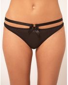 Bordelle Juliette Mesh Thong With Strap Detail - Lyst