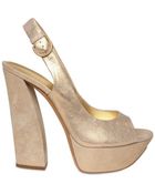 Casadei 130mm Laminated Suede Sandals - Lyst