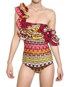 Missoni Ruffle Viscose Knit Bathing Suit - Lyst