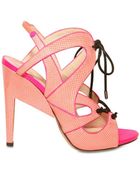 Nicholas Kirkwood Lizard Lace-up Sandals - Lyst