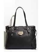 Jimmy Choo Rhea - Medium Calfskin Leather Shopper - Lyst