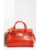 Jimmy Choo Rosalie Leather Satchel - Lyst