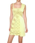 Versace Studded 3d Jersey Dress - Lyst