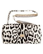Dolce & Gabbana Leopard Print Ponyskin Shoulder Bag - Lyst