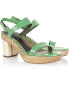 Marni Glossed-leather Platform Sandals - Lyst