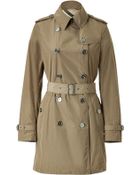 Burberry Brit Short Trench Coat - Lyst