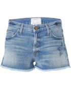 Current/Elliott Kentucky Blue Boyfriend Denim Shorts - Lyst