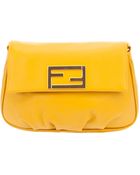 Fendi Logo Buckle Shoulder Bag - Lyst