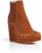 Laurence Dacade Rust Suede Platform Booties - Lyst