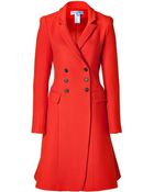 Paul & Joe Orange Double Breasted Wool Coat - Lyst