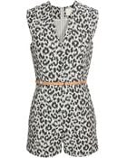 3.1 Phillip Lim Cotton-silk Leopard Printed Playsuit - Lyst