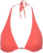 Topshop Coral Triangle Bikini Top - Lyst