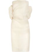 Lanvin Bow-embellished Silk-gazar Dress - Lyst