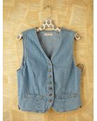 Free People Vintage Denim Vest - Lyst