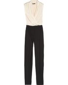 DKNY System Stretch-silk and Stretch-wool Jumpsuit - Lyst