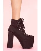 Nasty Gal Unif Hellbound Leather Platform Bootie - Lyst
