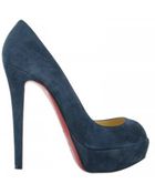 Christian Louboutin 140mm Banana Suede Open Toe Pumps - Lyst