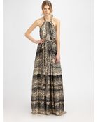 Rachel Zoe Elise Tiered Halter Gown - Lyst