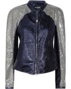Balmain Crystal-embellished Leather Jacket - Lyst