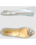 Liu Jo Peep-toe Ballet Flats - Lyst