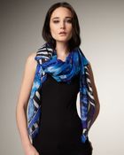 Roberto Cavalli Floral-print Silk Stole - Lyst
