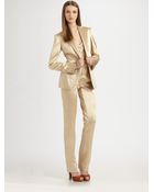 Ralph Lauren Black Label Satin Blend Cameron Pants - Lyst