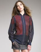 Alexander Wang Laser-cut Poplin Bomber - Lyst