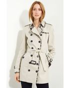 Burberry Belted Cotton Gabardine Trench Coat - Lyst