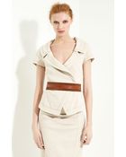 Donna Karan New York Collection Belted Canvas Jacket - Lyst