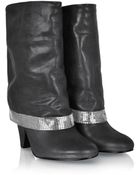 Guess Black Fold Over Bootie with Mesh Border - Lyst
