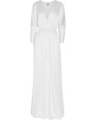 Halston Heritage Stretch Satin-jersey Maxi Dress - Lyst