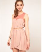 ASOS Collection Spot Dress With Contrast Spot - Lyst
