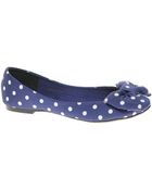 Asos Asos Lille Ballet Flats with Bow in Polka Dot - Lyst