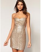 Tfnc Tfnc Bandeau Sweetheart Sequin Dress - Lyst