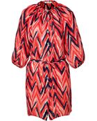 Tucker Red Mini Shirt Dress - Lyst