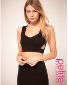 Asos Petite Exclusive Crop Top With Cut Out Detail - Lyst