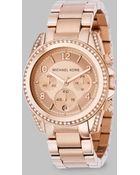 Michael Kors Stainless Steel Chronograph Bracelet Watch - Lyst