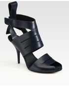 Alexander Wang Colette Leather Peep Toe Sandals - Lyst