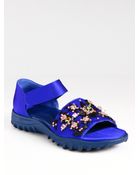 Christopher Kane Embroidered Silk and Satin Sandals - Lyst